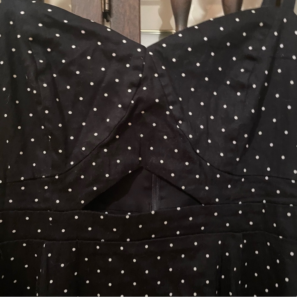 TORRID Black & White Polka Dot Keyhole Skater Sundress Retro Plus Size 18 - Picture 3 of 5